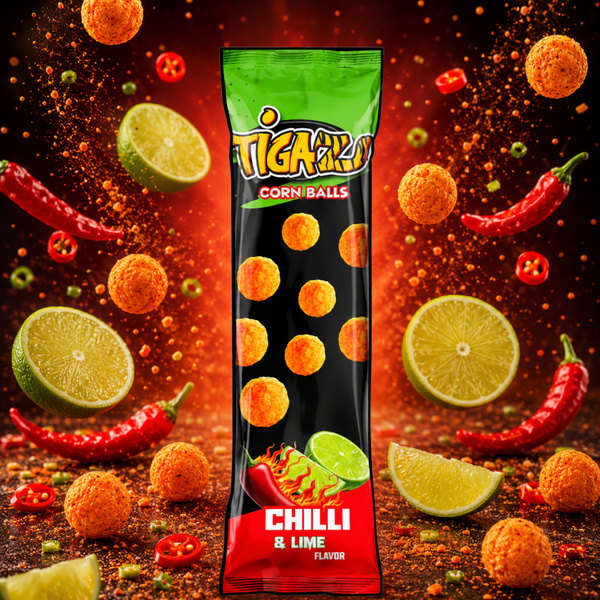 Tigaz Corn Balls – Chilli & Lime (20g)