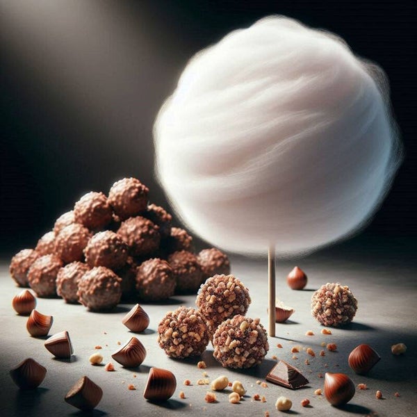 selbstgemachte Zuckerwatte 40g - mit Giotto-Geschmack