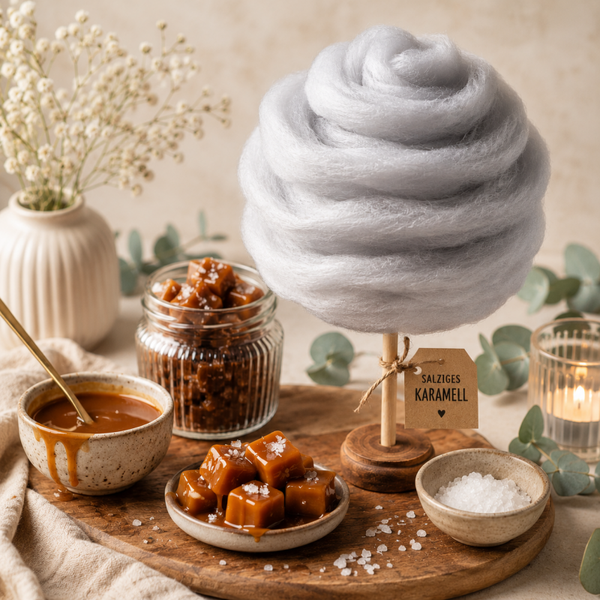 selbstgemachte Zuckerwatte 40g - SALZIGES KARAMELL