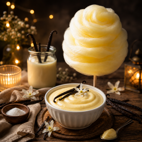 selbstgemachte Zuckerwatte 40g - VANILLE PUDDING