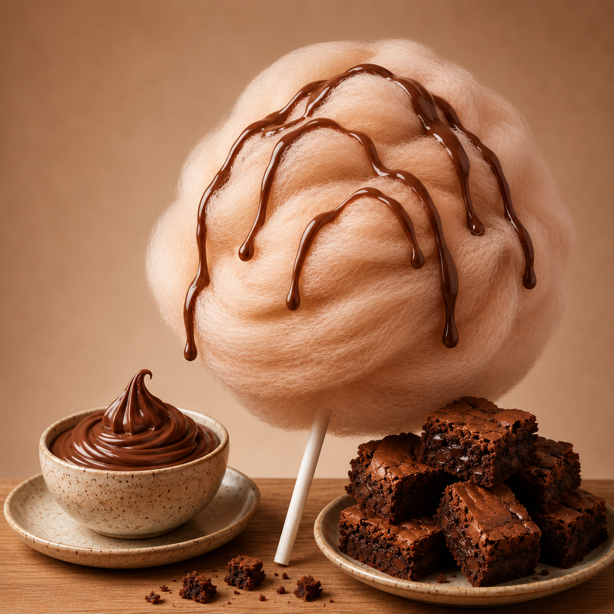 selbstgemachte Zuckerwatte 40g - SCHOKO BROWNIE