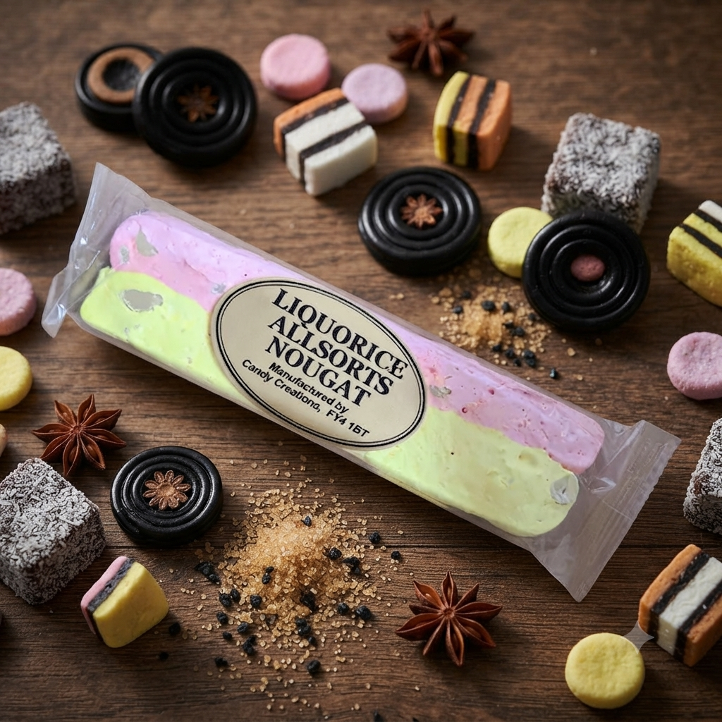 Lakritz Allesorten Nougat Riegel 110g