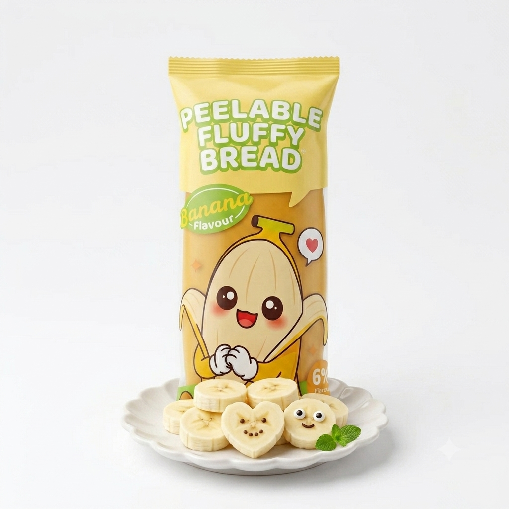 Tokimeki Peelable Fluffy Bread Banana (65g)