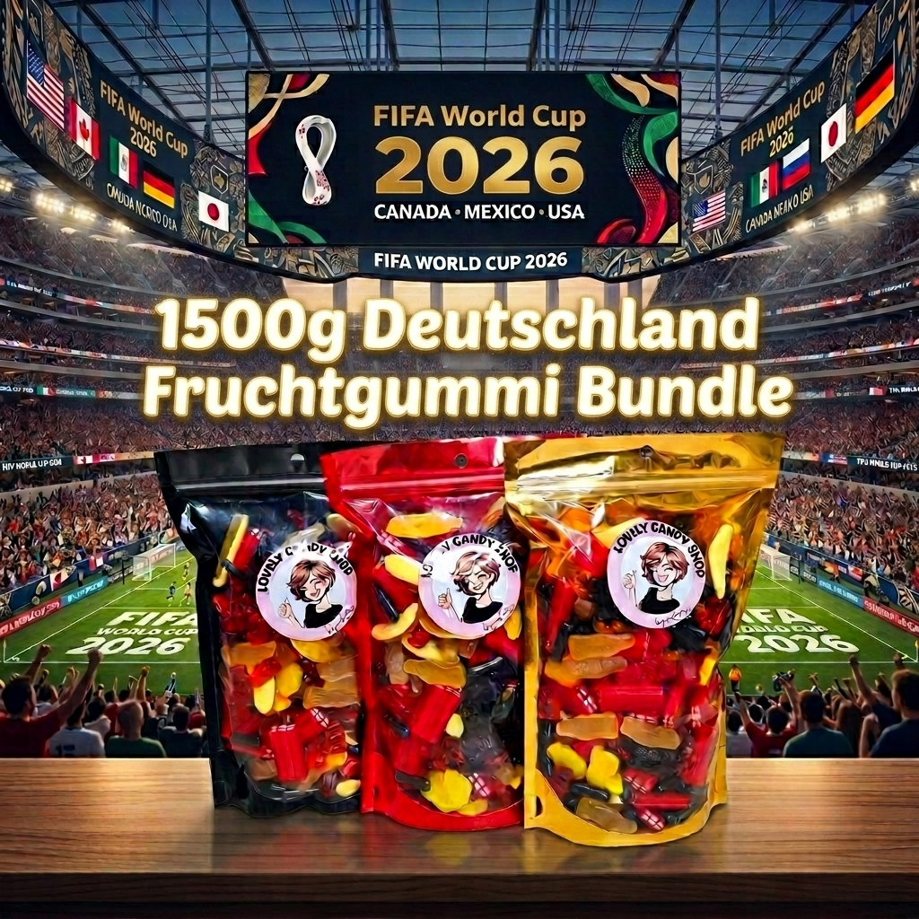 WM Naschtüten Bundle 1500g (schwarz-rot-gold)