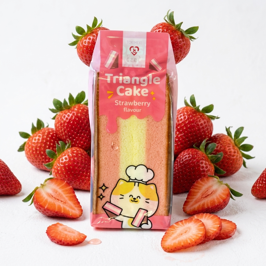 Tokimeki Triangle Sponge Cake Strawberry (90g)