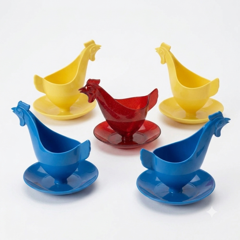 DDR Huhn-Eierbecher aus Kunststoff