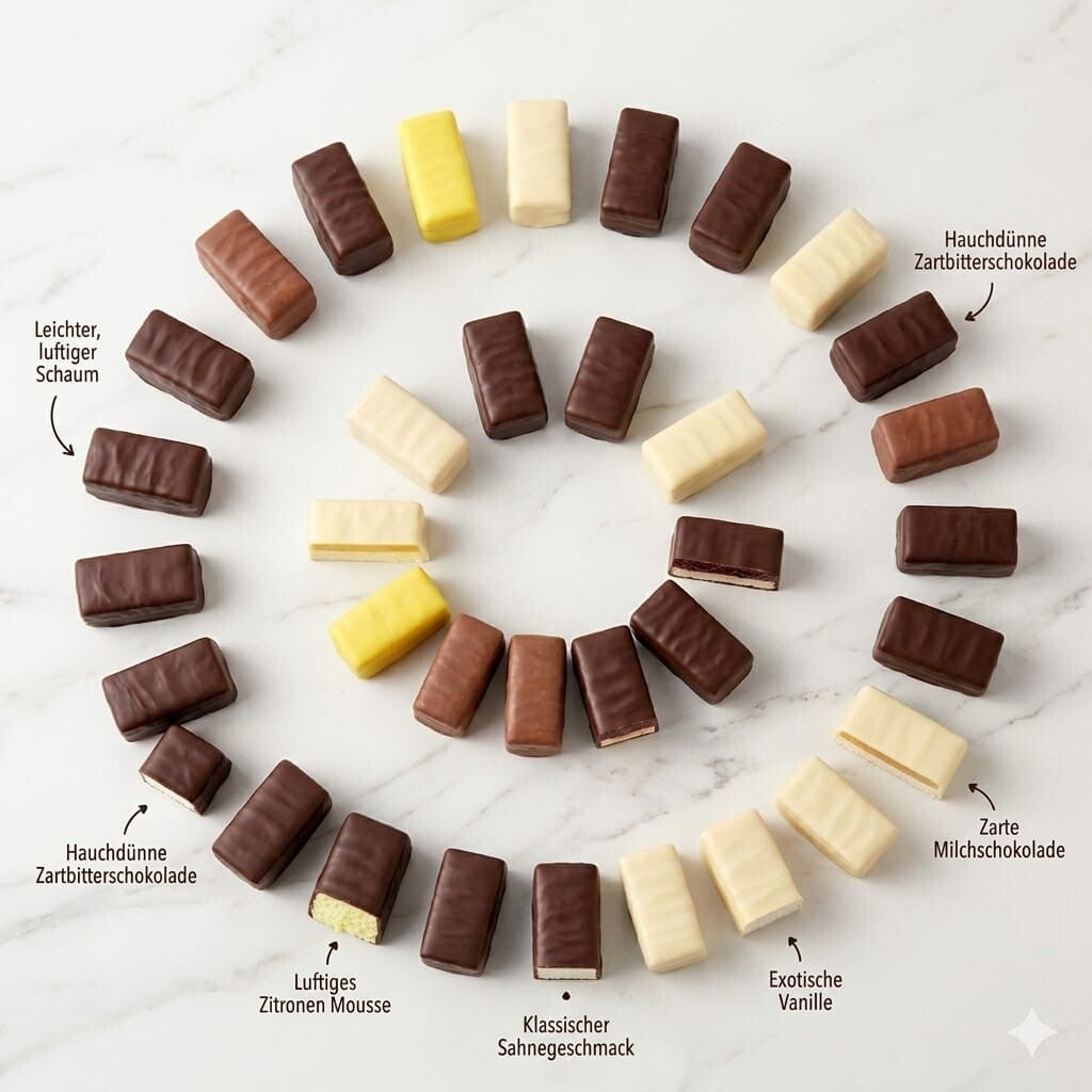 Edle Schokoladen-Mousse-Barren (18 Stück)