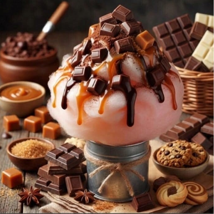 selbstgemachte Zuckerwatte 40g - SCHOKO-KARAMELL-KEKS