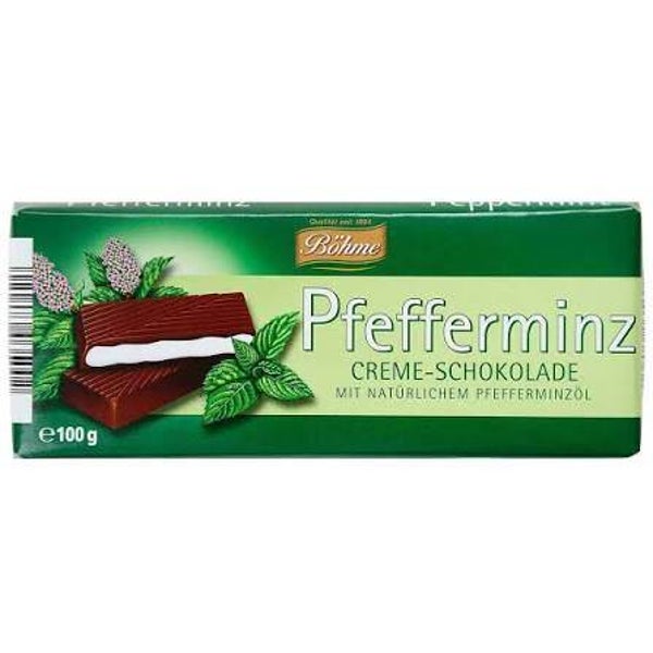 Böhme Pfefferminz-Creme-Schokolade (100g)