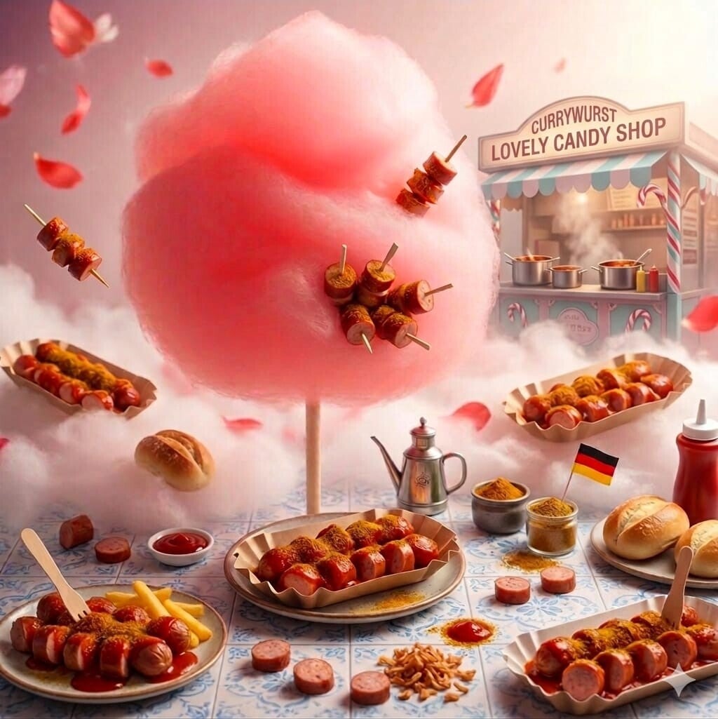selbstgemachte Zuckerwatte 40g - CURRYWURST