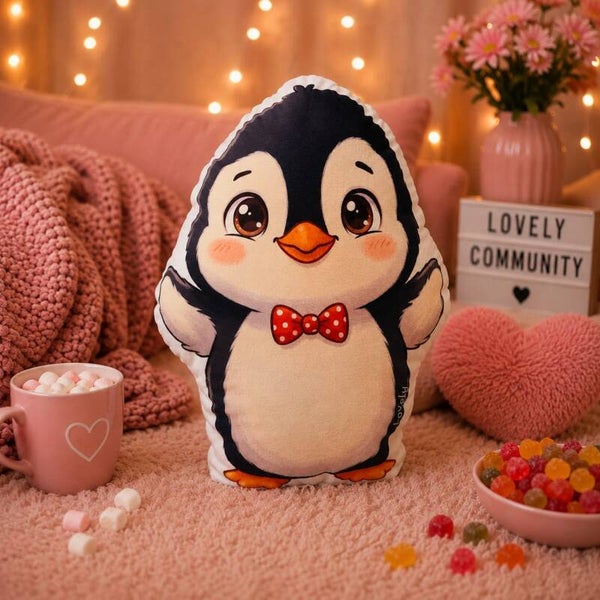 🐧 Lovely Pinguin Kuschelkissen