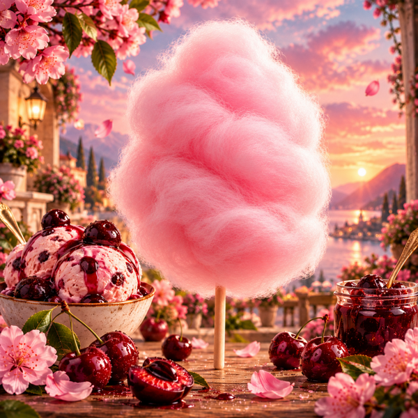 selbstgemachte Zuckerwatte 40g - AMARENA KIRSCH