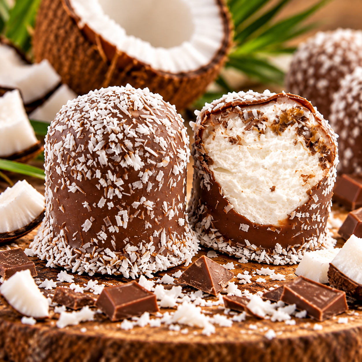 Schaumküsse Vollmilchschokolade mit Kokos