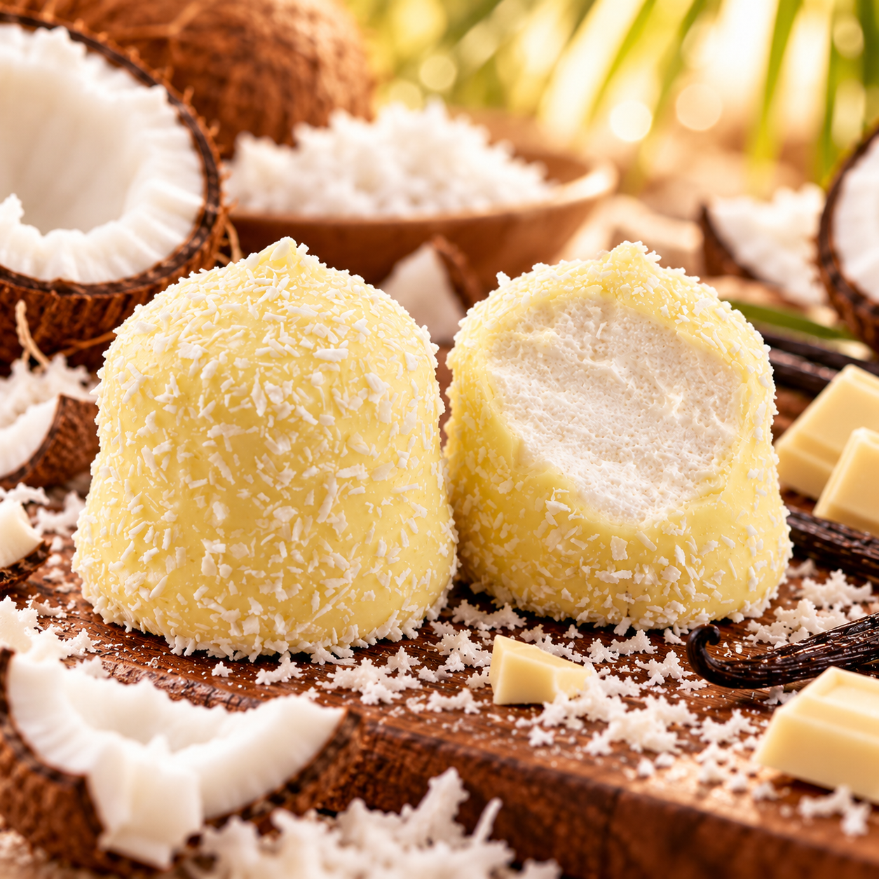 Schaumküsse Weiße Schokolade mit Kokos