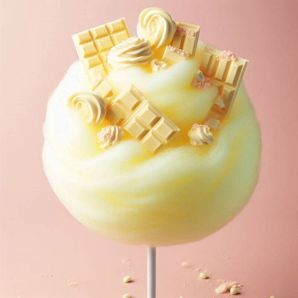 selbstgemachte Zuckerwatte 40g - WEIßE SCHOKOLADE