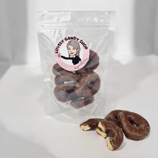 Apfelringe in Vollmilchschokolade 100g