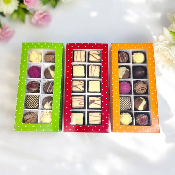 Edle Pralinen und Trüffelpralinen 10er Set - Frühlings Edition