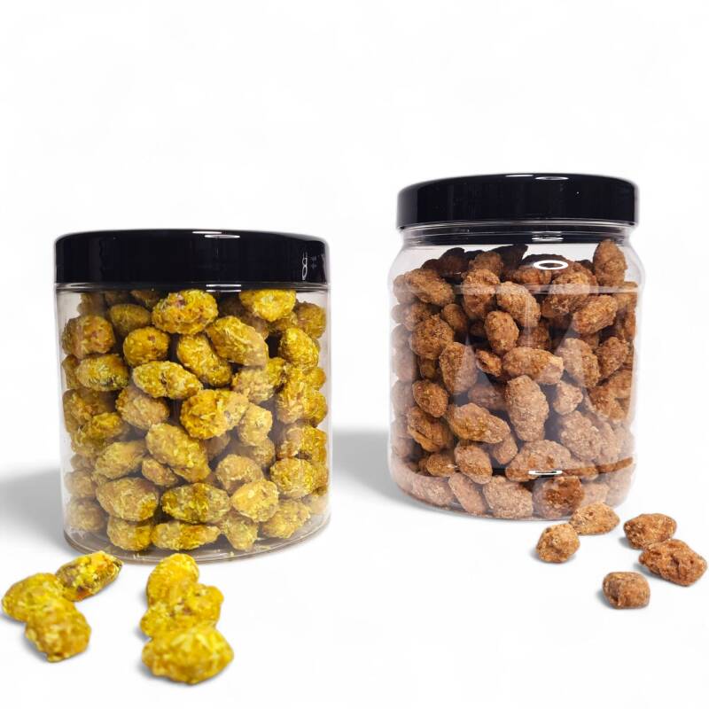 Frisch gebrannte Mandeln und Nüsse 500g Bottle