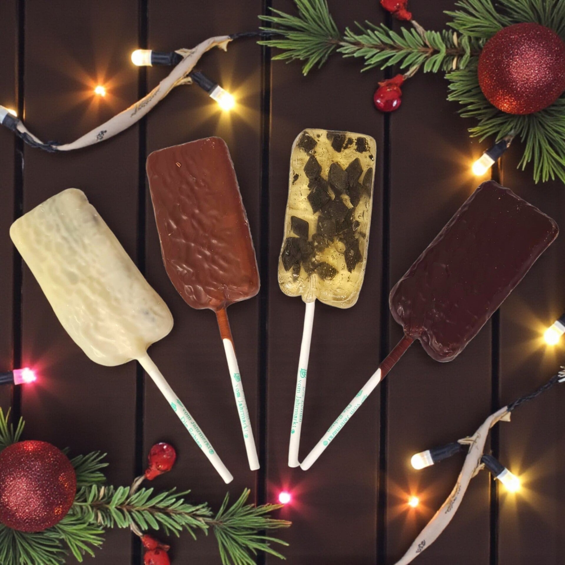 Schoko-Salmiak Lolli mit Vollmilch Schokolade  35g