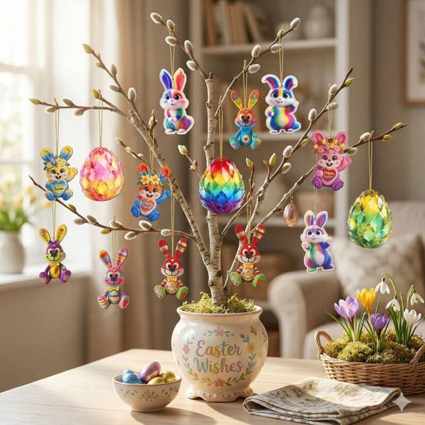 Osterschmuck Anhänger 13er Set