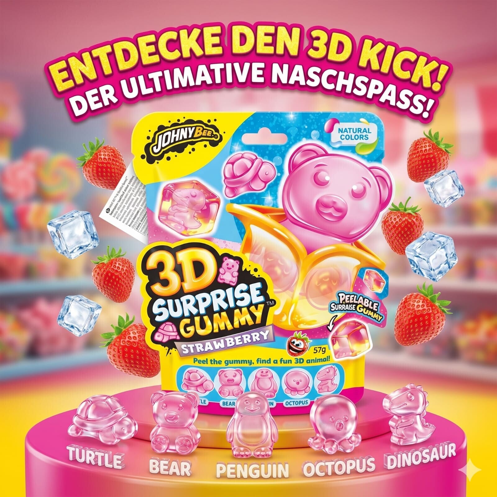 3D-Gummibonbons zum Schälen 75g