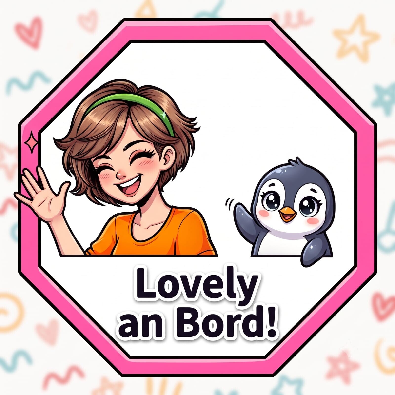 Aufkleber "Lovely an Bord!"