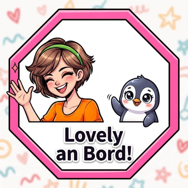 Aufkleber "Lovely an Bord!"