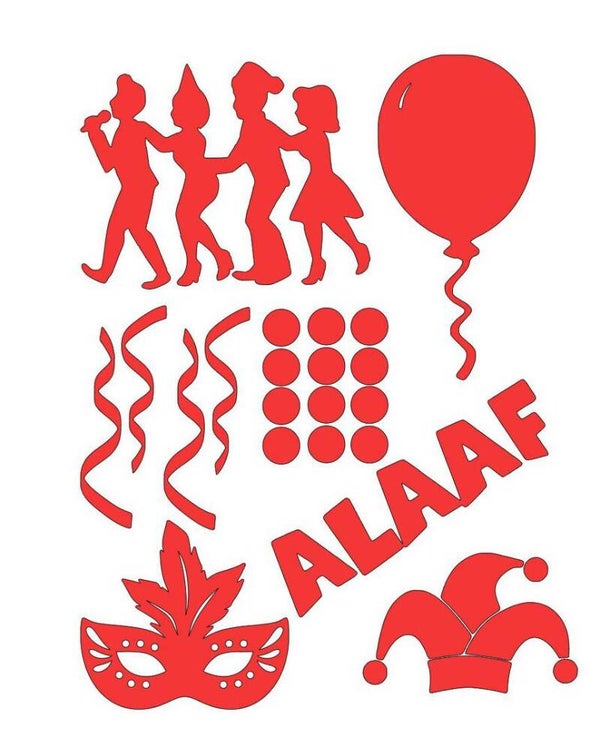 Carnaval raamstickers