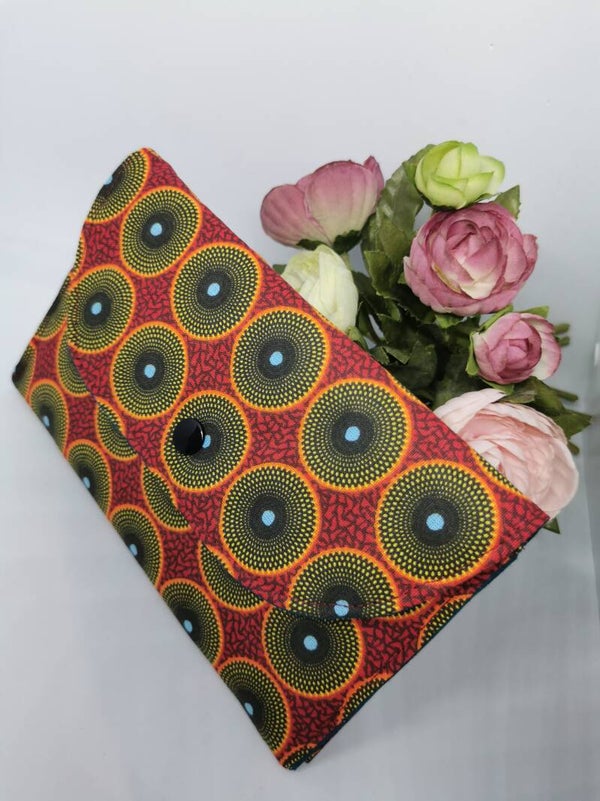 Pochette 2 soufflets tissu fantaisie