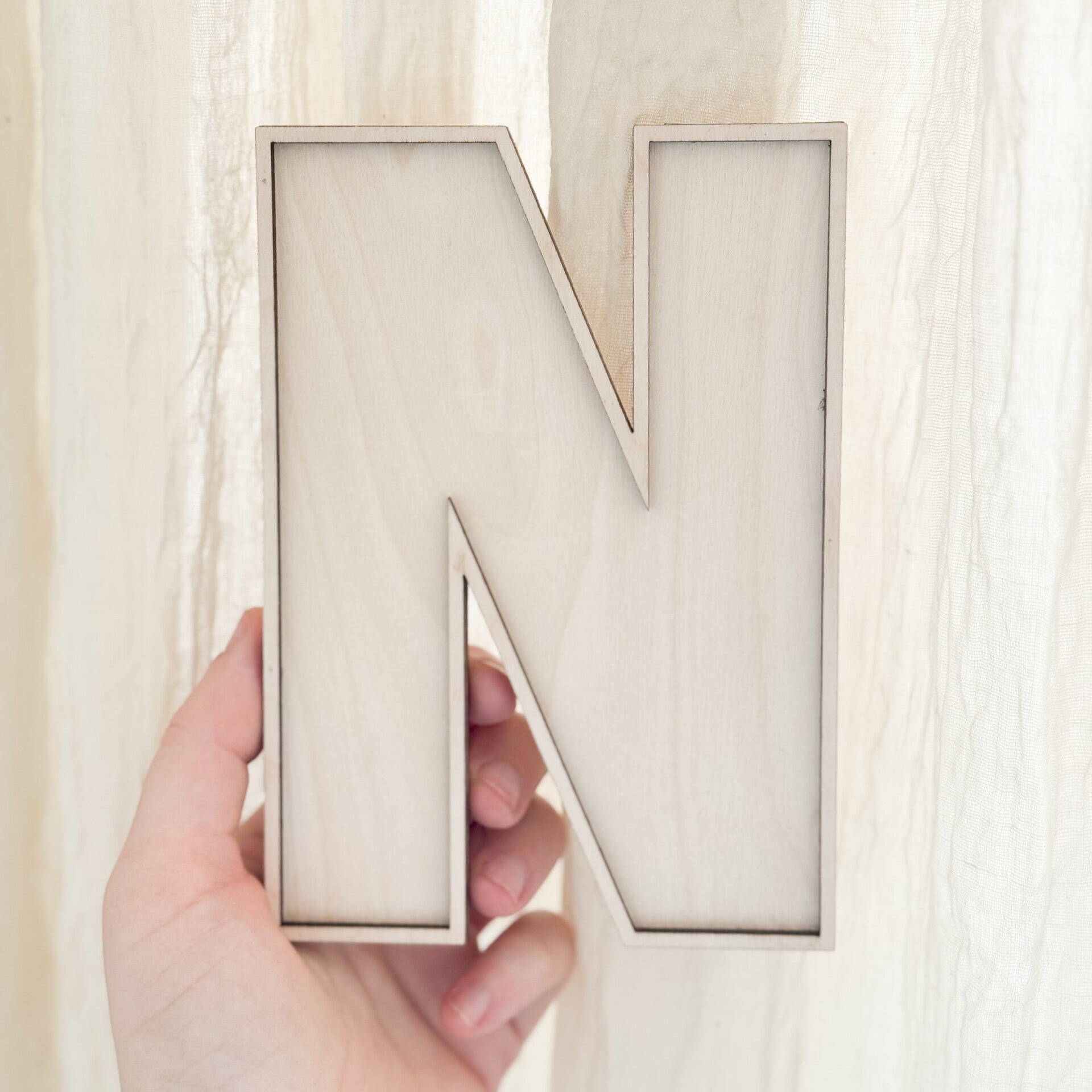 Letter van hout | Zonder versiering