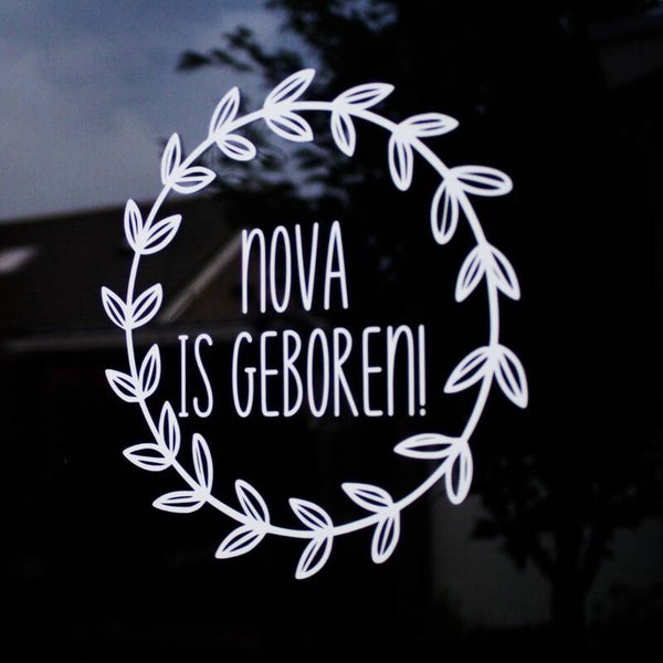 Geboorte sticker | Krans