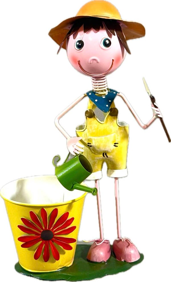 En stor gammal Metallfigur