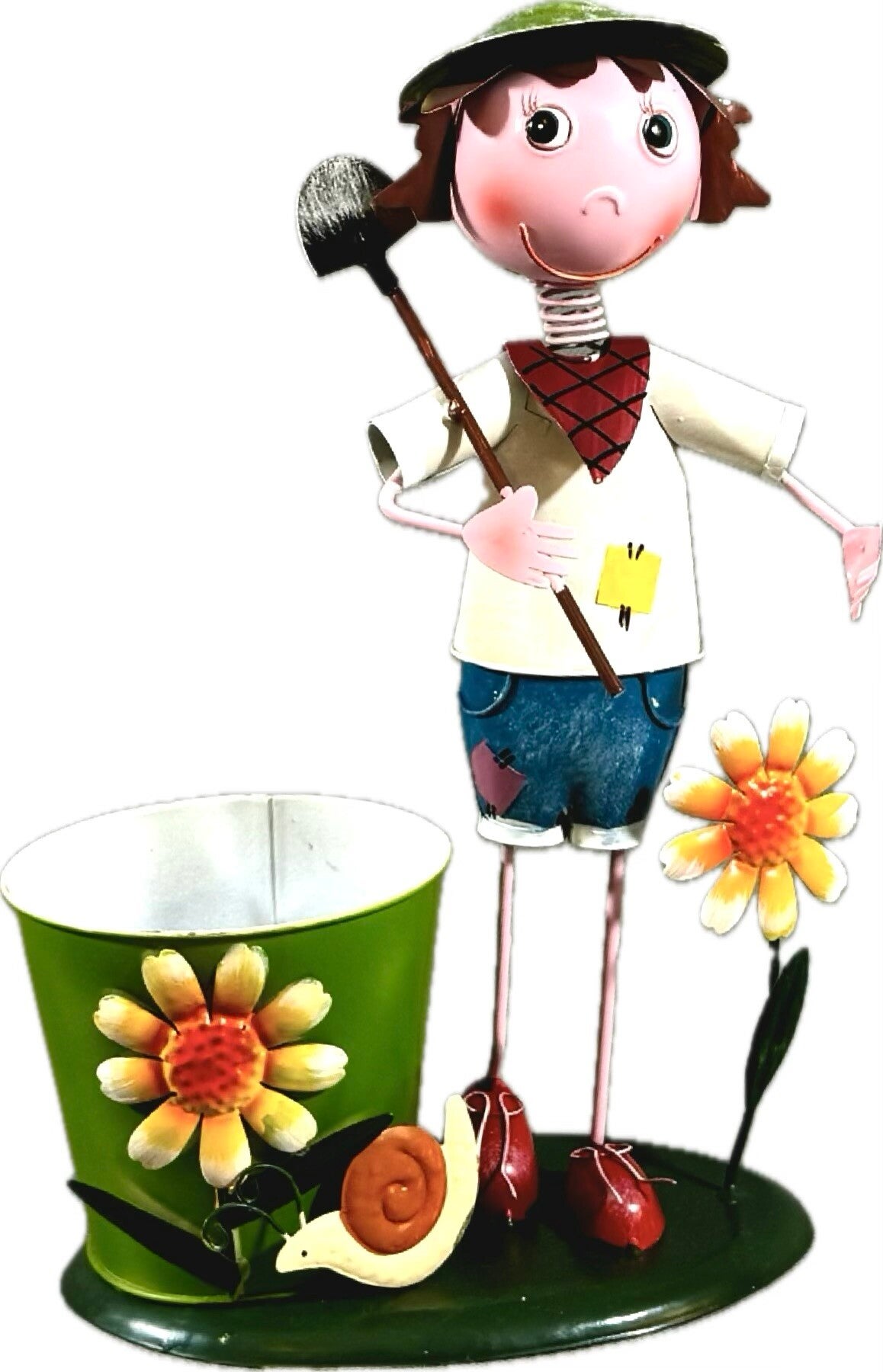 En stor gammal Metallfigur