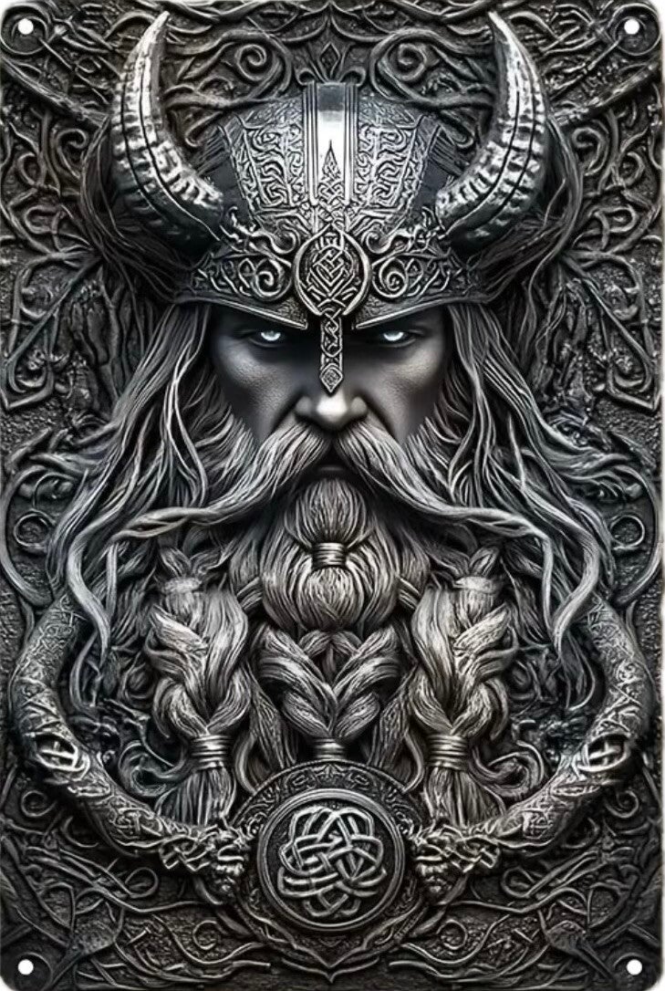 Vintage Viking Hero Aluminiumskylt