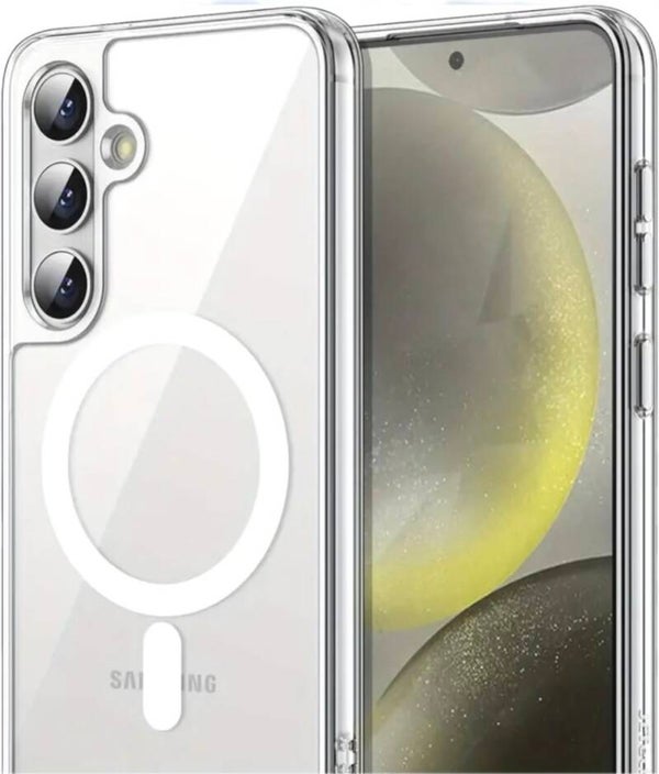 ‏Magnetiskt Transparent Trådlöst Laddningsfodral för Samsung Galaxy