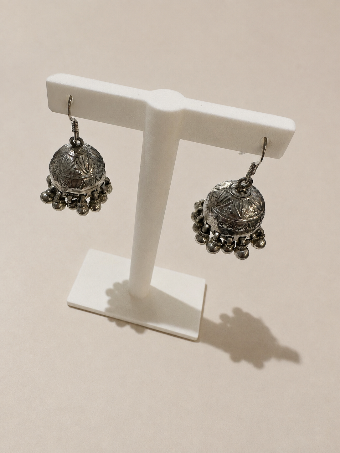 vintage zilveren Jhumka oorbellen