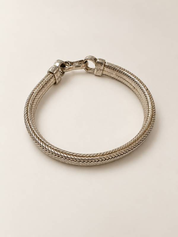 zware zilveren snake armband