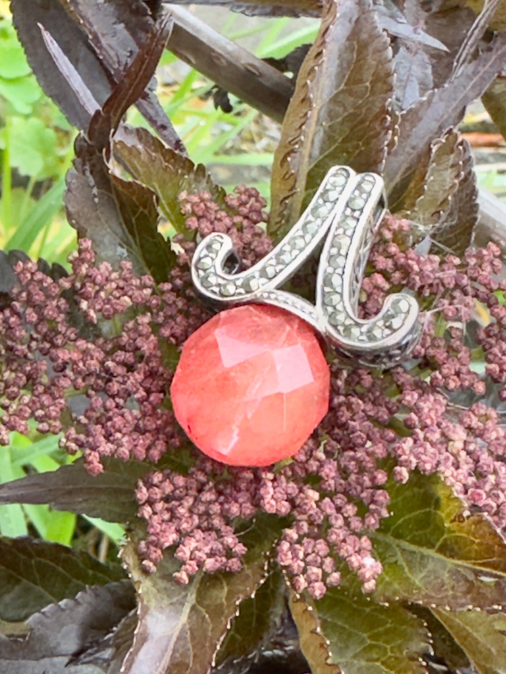 hanger met cherrykwarts in sterling zilver
