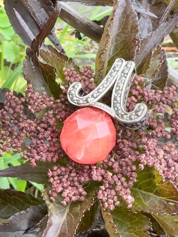 hanger met cherrykwarts in sterling zilver