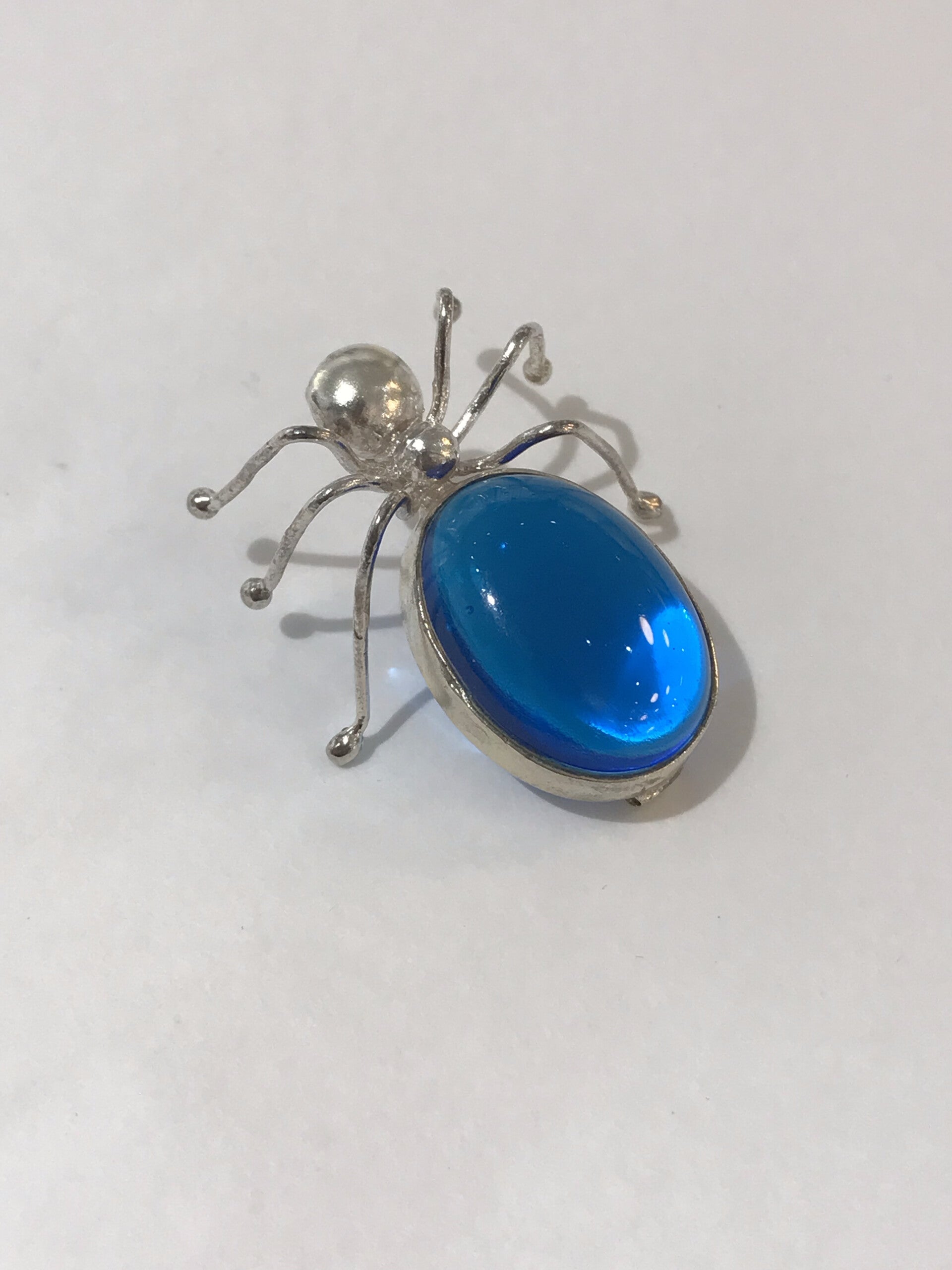 Unieke zilver hanger met spin