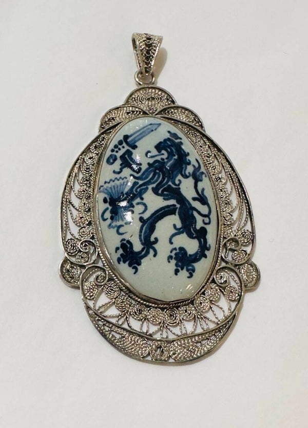 Filigraan hanger met Delfts blauw