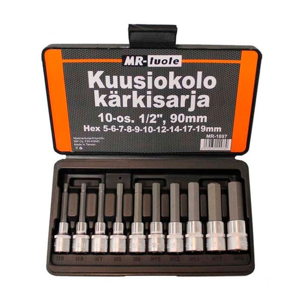 MA -6430032155760] Kuusiokolo kärkisarja pitkä 1/2" 10 osaa