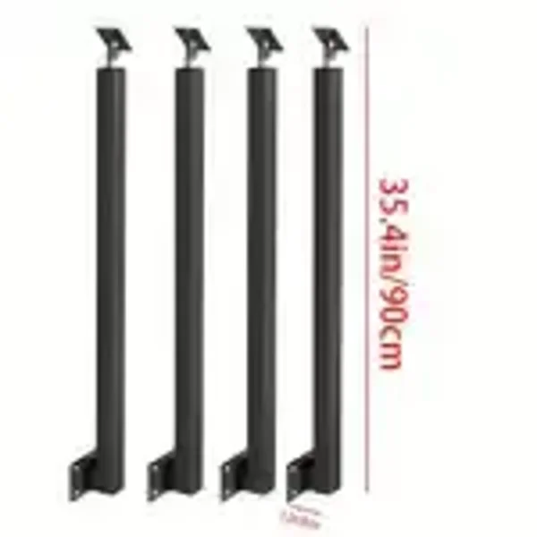 Teräsjalat 4 kpl sivukiinnityslaipalla ja -270o kääntyvällä yläk.laipalla