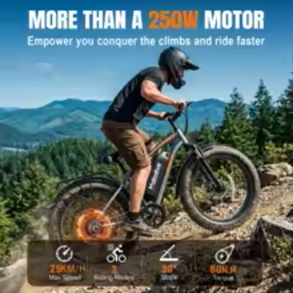 Maastopyörä F01 Tehokas Fatbike kaikkeen ajoon 48V 250W 23,4Ah 1123Wh