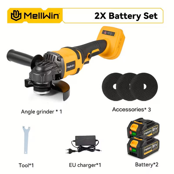 AKKU -Kulmahiomakone 21V  kaksi akkua +laturi