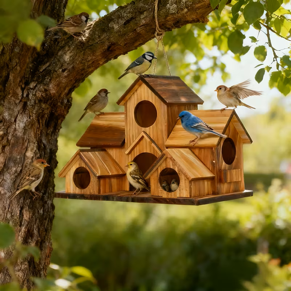 Lintulauta puinen,  5: lle linnulle lepotila, ulkokäyttö