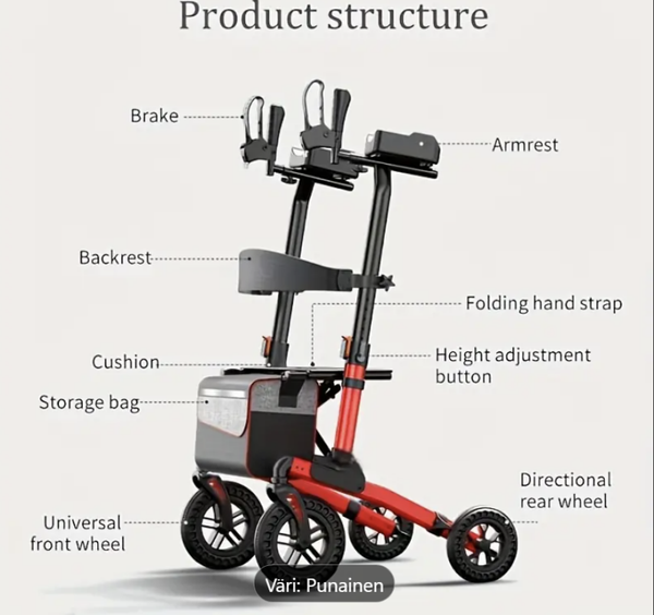 Rollaattori Perfcare , kyynärtuilla