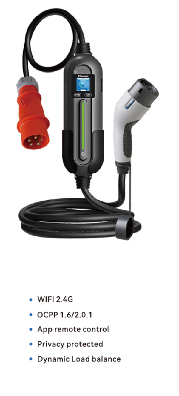 Sähköauton latauslaite Type 2 G5(korvaa tuotteen G2Y)  11kW + WiFi   16A/400V CEE