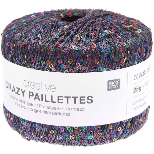 Creative Crazy Paillettes - 002 - antraciet