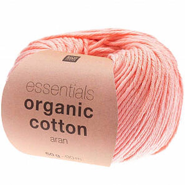 Essentials Organic Cotton aran - salmon